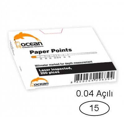 Ocean 15 No 0.04 Açılı Paper Points