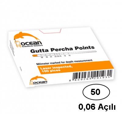 Ocean 50 No 0.06 Açılı Gutta Percha Points